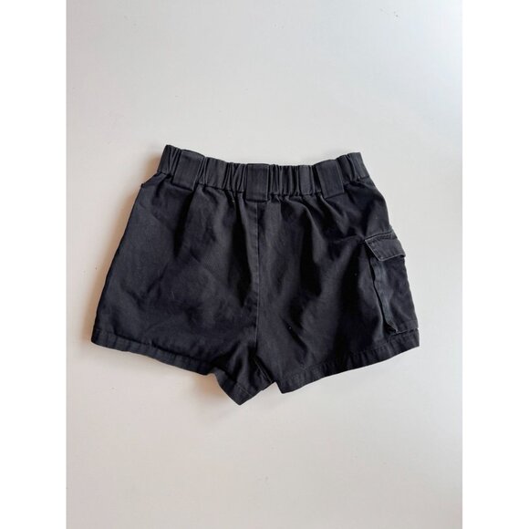 Aritzia TNA Black Cotton Twill High Rise Utility Cargo Shorts, Size M - Picture 4 of 13
